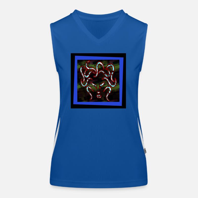 Kampfgesicht - Kunstbild Funktionelles Kontrast-Tank Top für Frauen