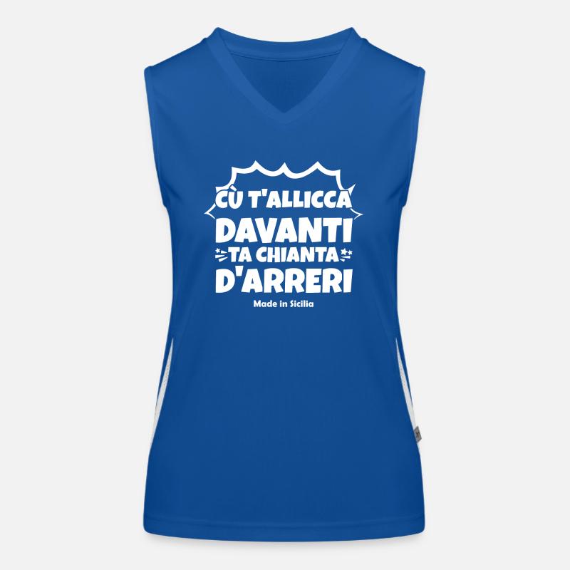 t-shirt Sicily Sicilian proverb wisdom Women's Functional Contrast Tank Top