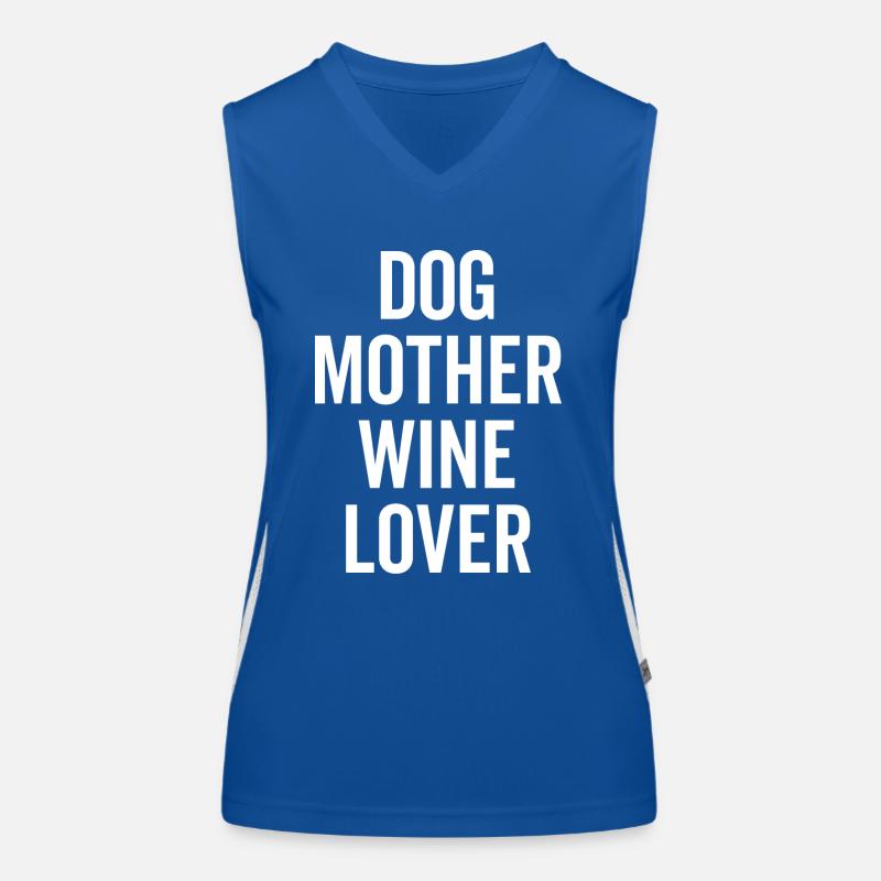 Chien Mère Amateur de Vin Débardeur respirant contrasté Femme