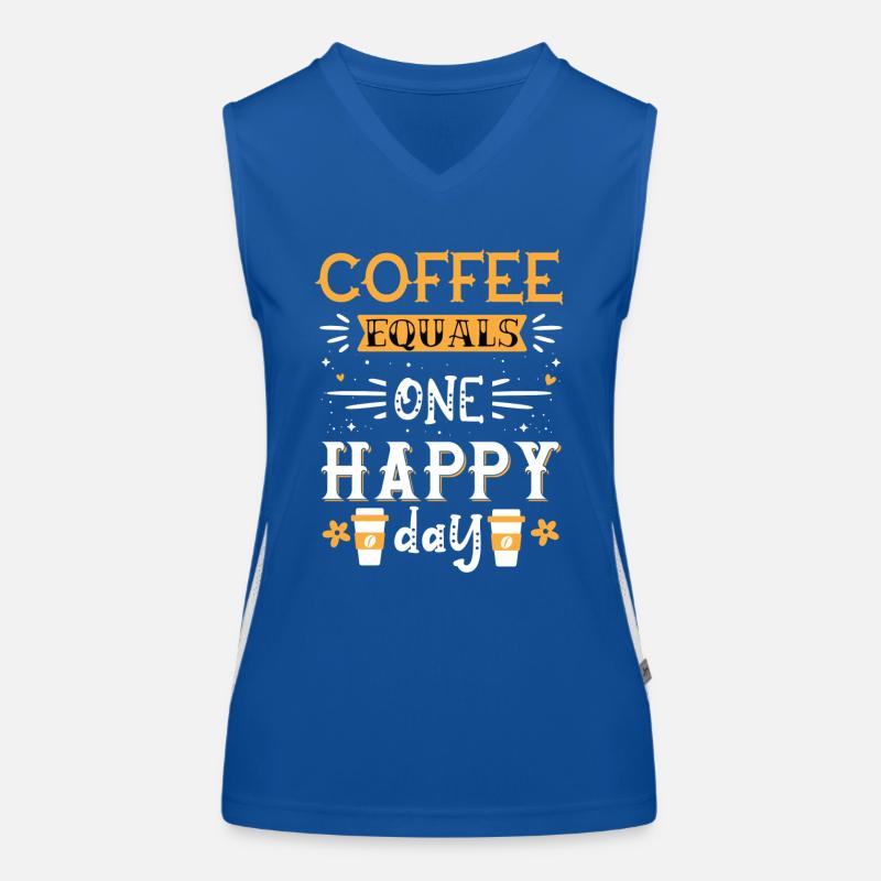 Le café équivaut à un jour heureux Débardeur respirant contrasté Femme