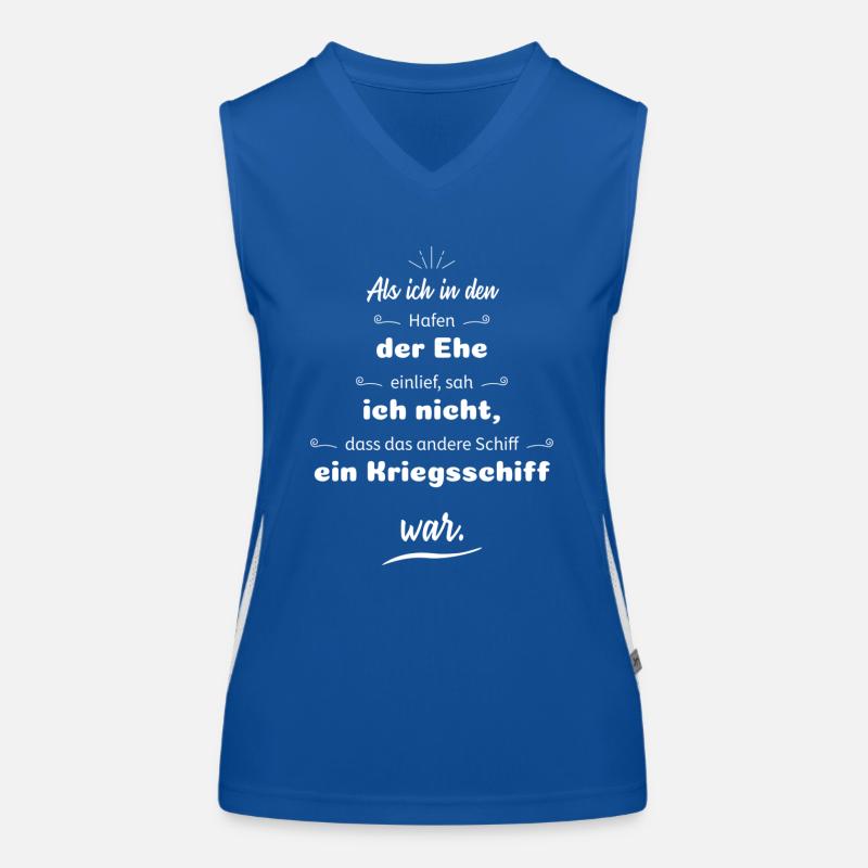 Lustige Sprüche Scheidung Funktionelles Kontrast-Tank Top für Frauen