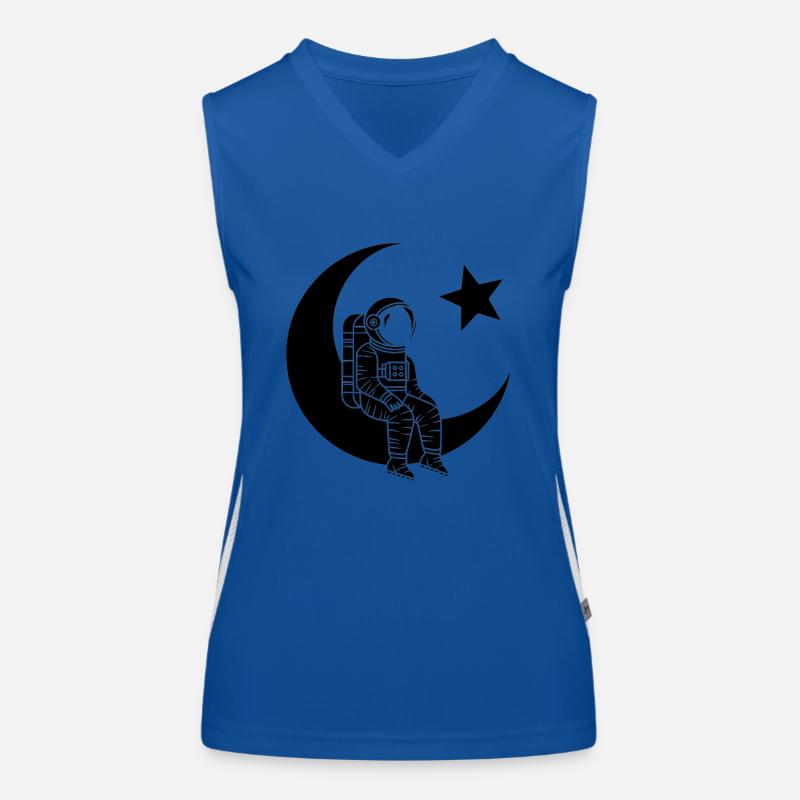 Mann des Mondes - Türkischer Astronaut Design Funktionelles Kontrast-Tank Top für Frauen