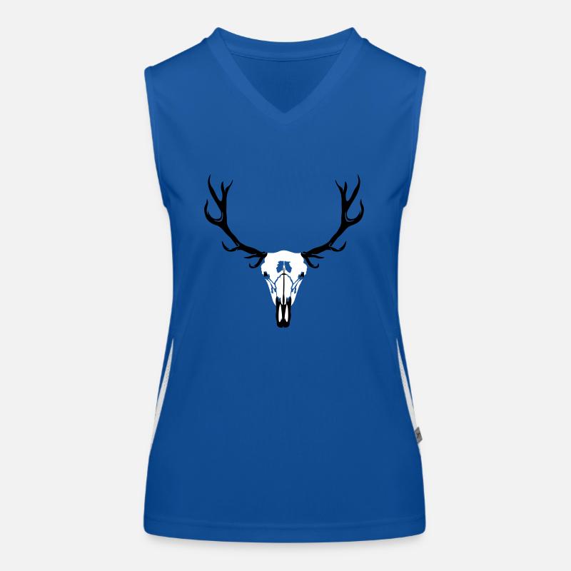 Deer skull and antlers Débardeur respirant contrasté Femme