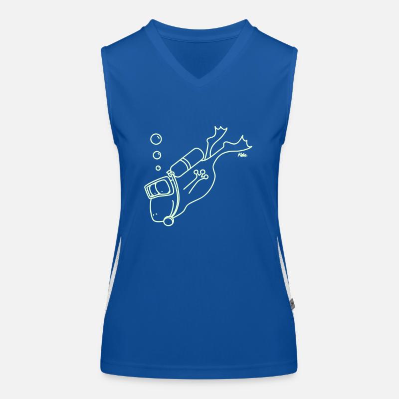 diving frog Women's Functional Contrast Tank Top