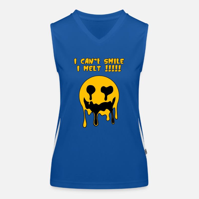 Smiling face that melts Women's Functional Contrast Tank Top