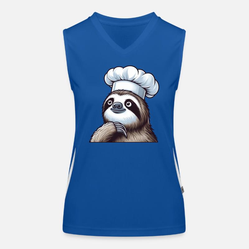 Cute Sloth en tant que chef Débardeur respirant contrasté Femme