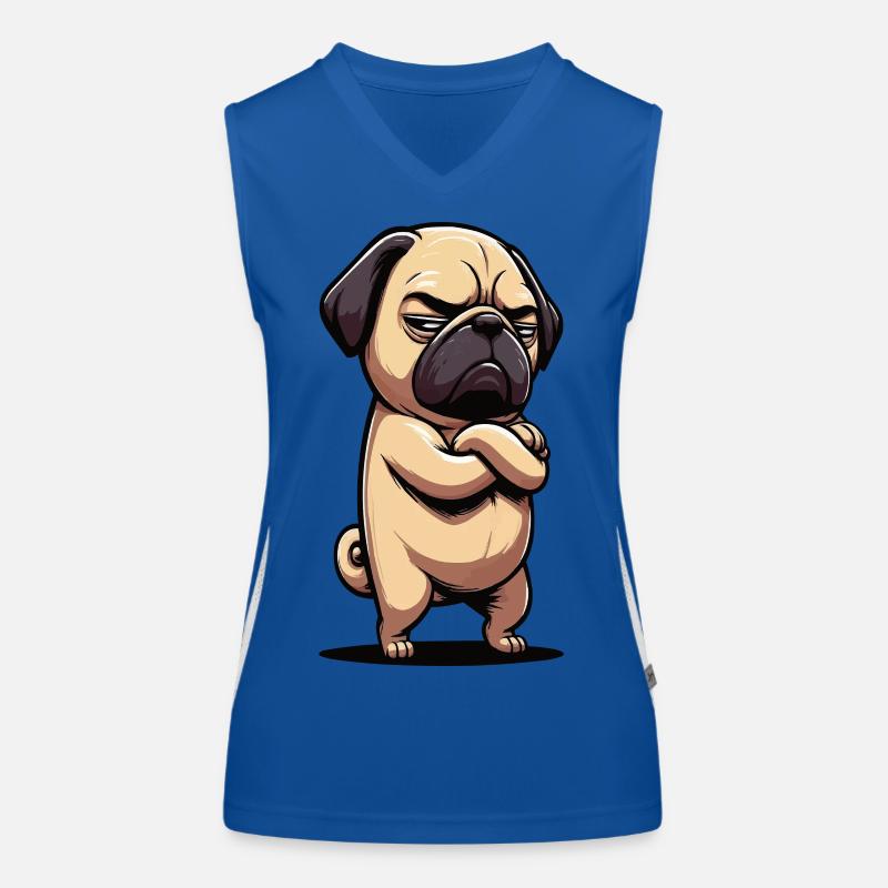 Mops Möpse Mopsbesitzer Mopsliebhaber Mopshalter Funktionelles Kontrast-Tank Top für Frauen