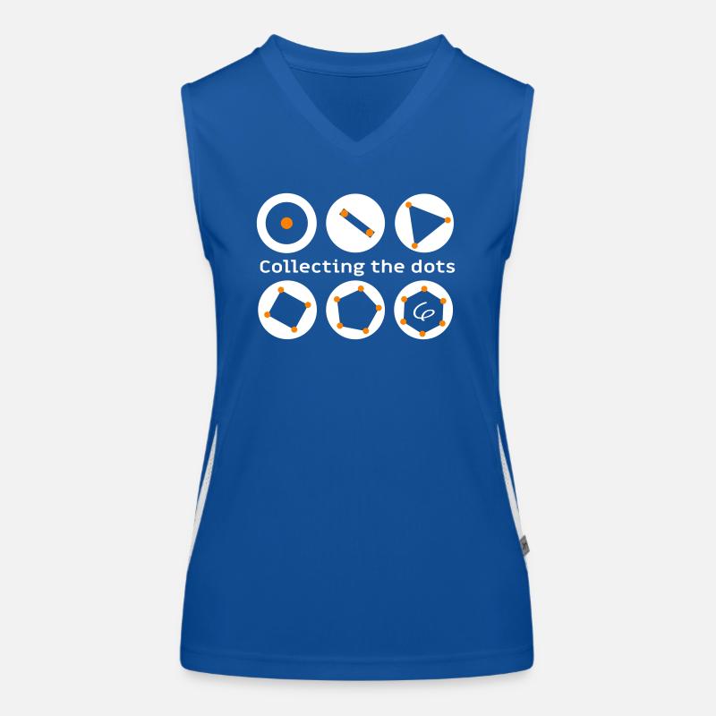 Connecting Dots in Life: Geometric Vibes Women's Functional Contrast Tank Top