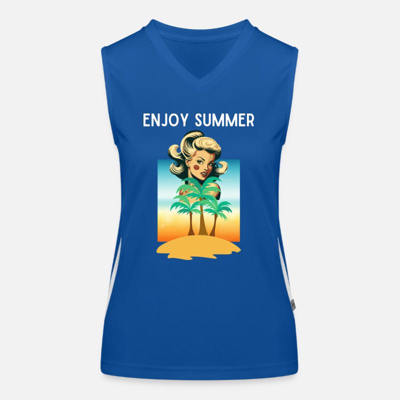 GENIESSEN SIE DEN SOMMER Funktionelles Kontrast-Tank Top für Frauen