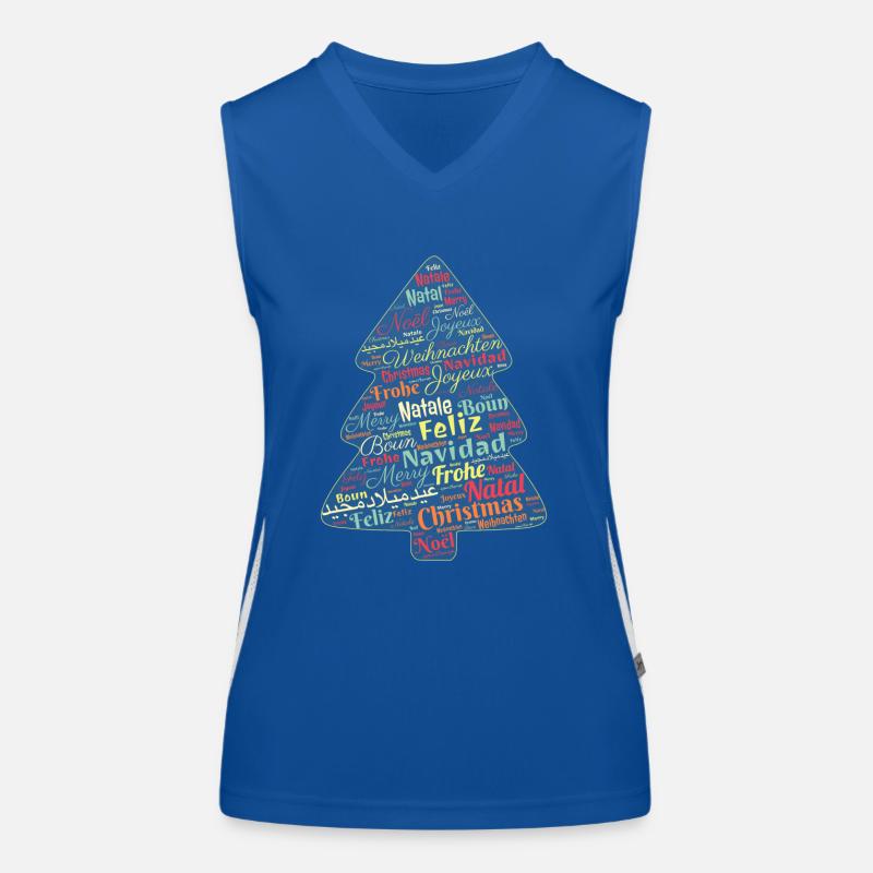 Christmas tree Women's Functional Contrast Tank Top