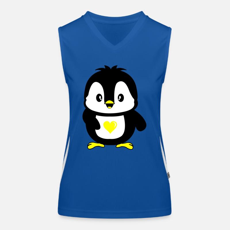 pinguin süß Funktionelles Kontrast-Tank Top für Frauen