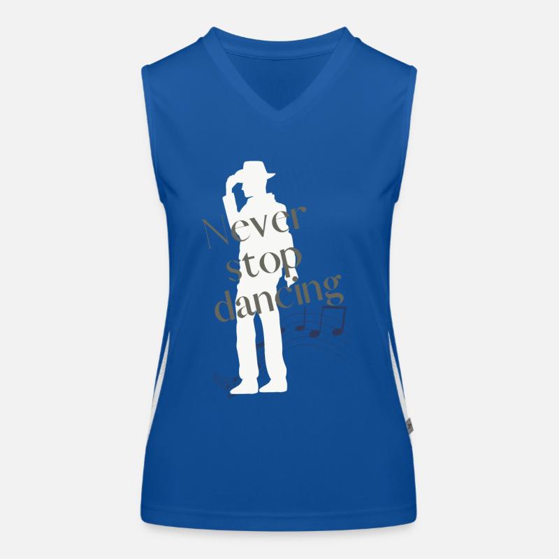 never stop dancing Women's Functional Contrast Tank Top