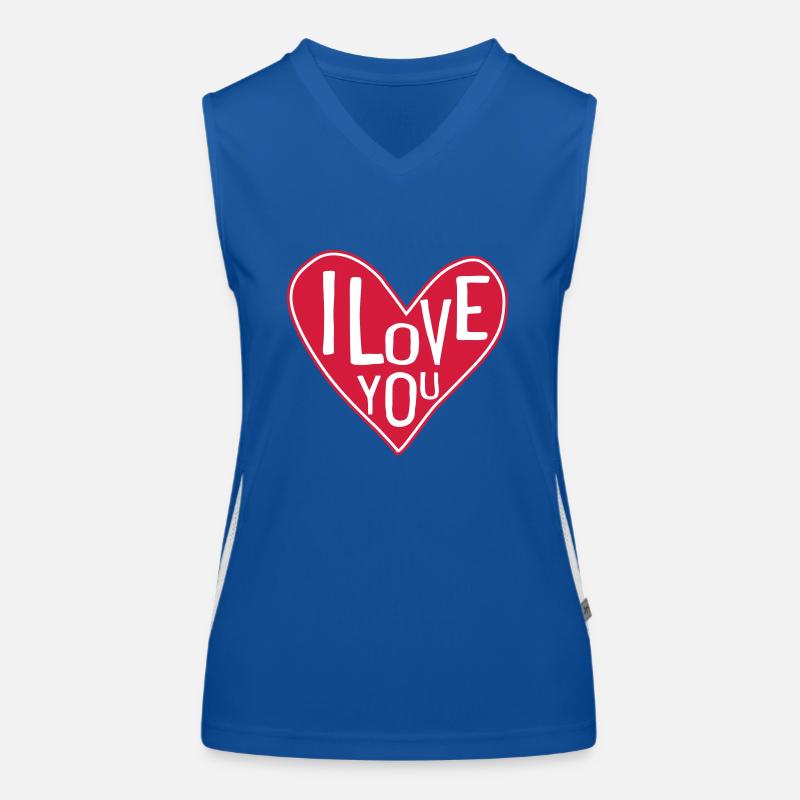 Ich liebe Dich Funktionelles Kontrast-Tank Top für Frauen