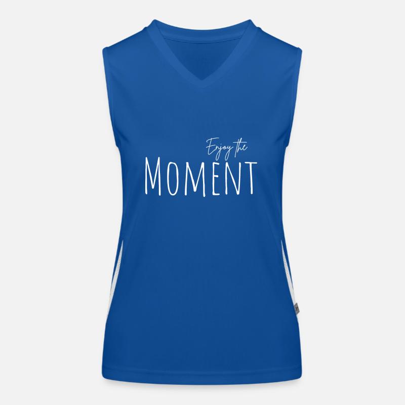 Profitez du moment présent Débardeur respirant contrasté Femme