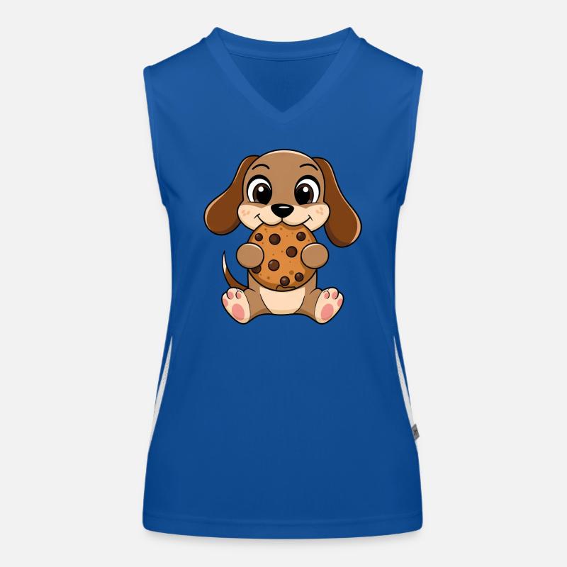 Cute Dachshund Cookie Cookie Cartoon Nibble Candy Women's Functional Contrast Tank Top