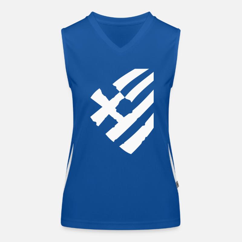 drapeau de la grèce Débardeur respirant contrasté Femme