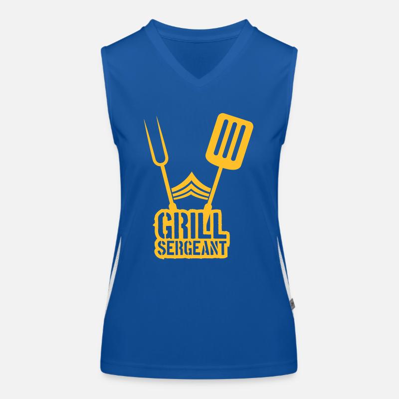 Grill Sergeant Grill Party Barbecue Women's Functional Contrast Tank Top