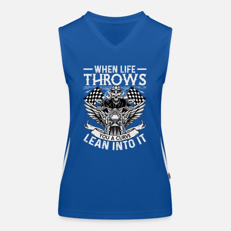 When Life Throws you a curve lean intoit Women's Functional Contrast Tank Top