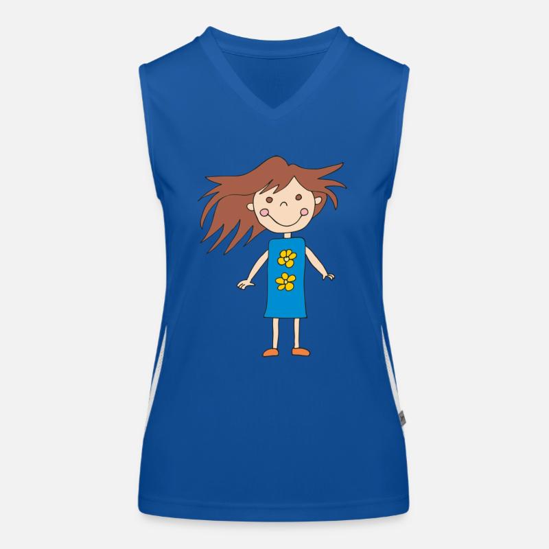 mädchen klein Funktionelles Kontrast-Tank Top für Frauen