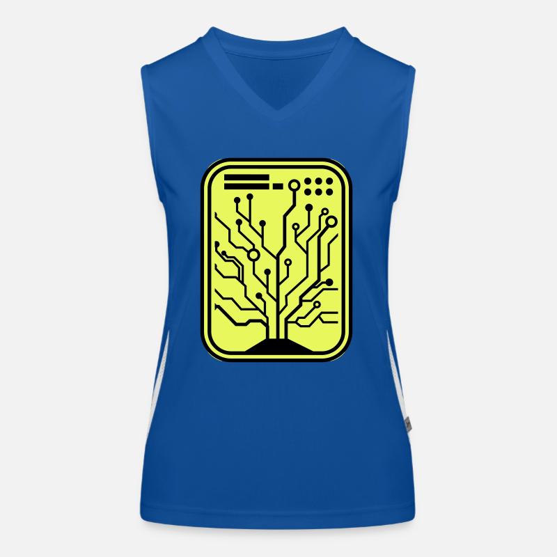 micro chip Funktionelles Kontrast-Tank Top für Frauen