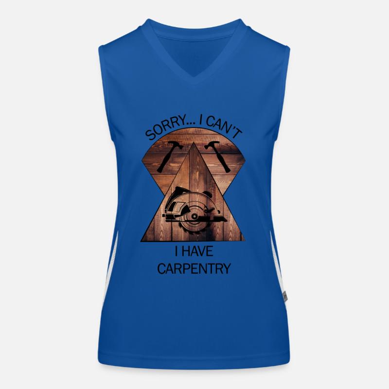 Carpenter, carpenter, carpenter, carpenter, craftsman, wood Women's Functional Contrast Tank Top