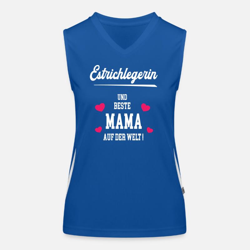 Estrichlegerin Beste Mama Muttertag Geburtstag Funktionelles Kontrast-Tank Top für Frauen