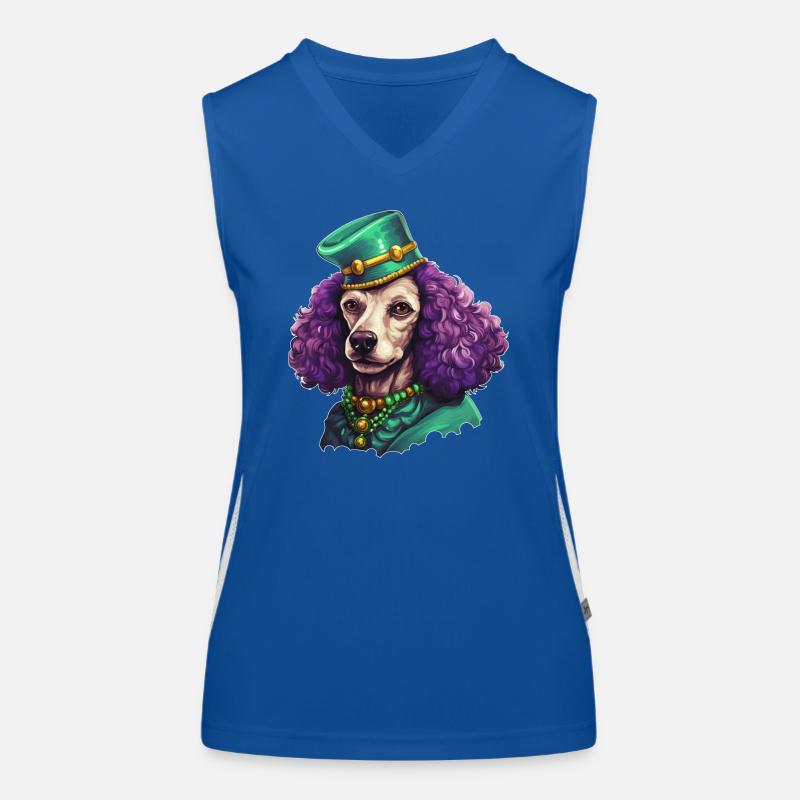 Caniche élégant de Mardi Gras Débardeur respirant contrasté Femme