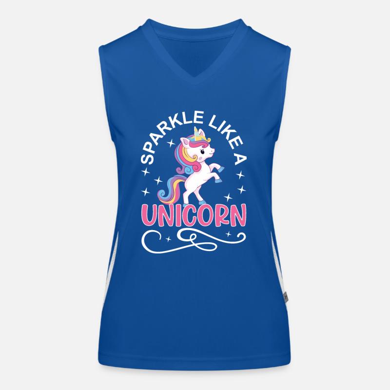 Glitzer wie ein Einhorn Funktionelles Kontrast-Tank Top für Frauen