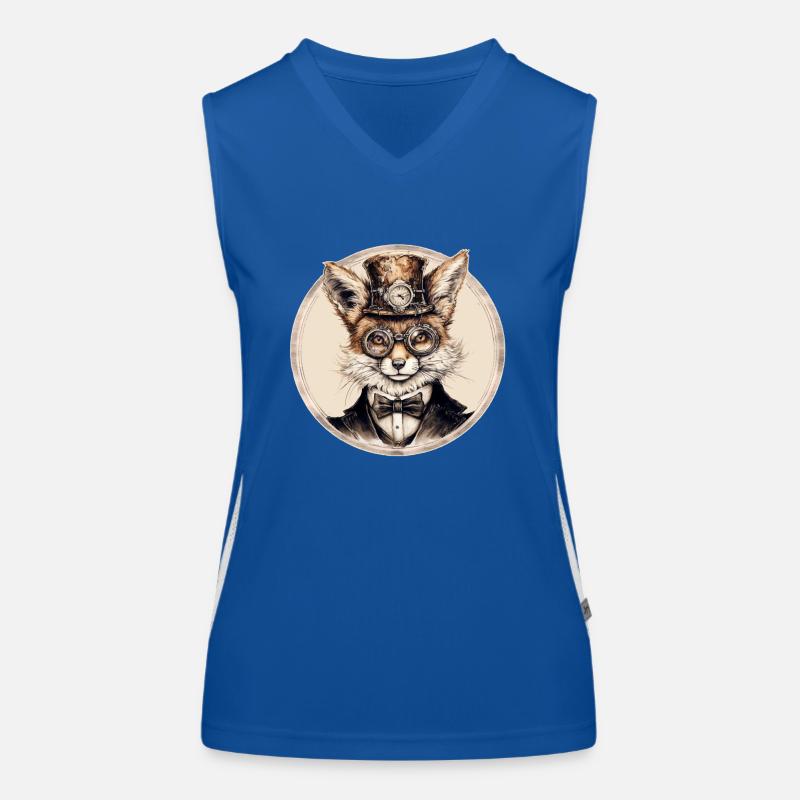 Renard steampunk Débardeur respirant contrasté Femme