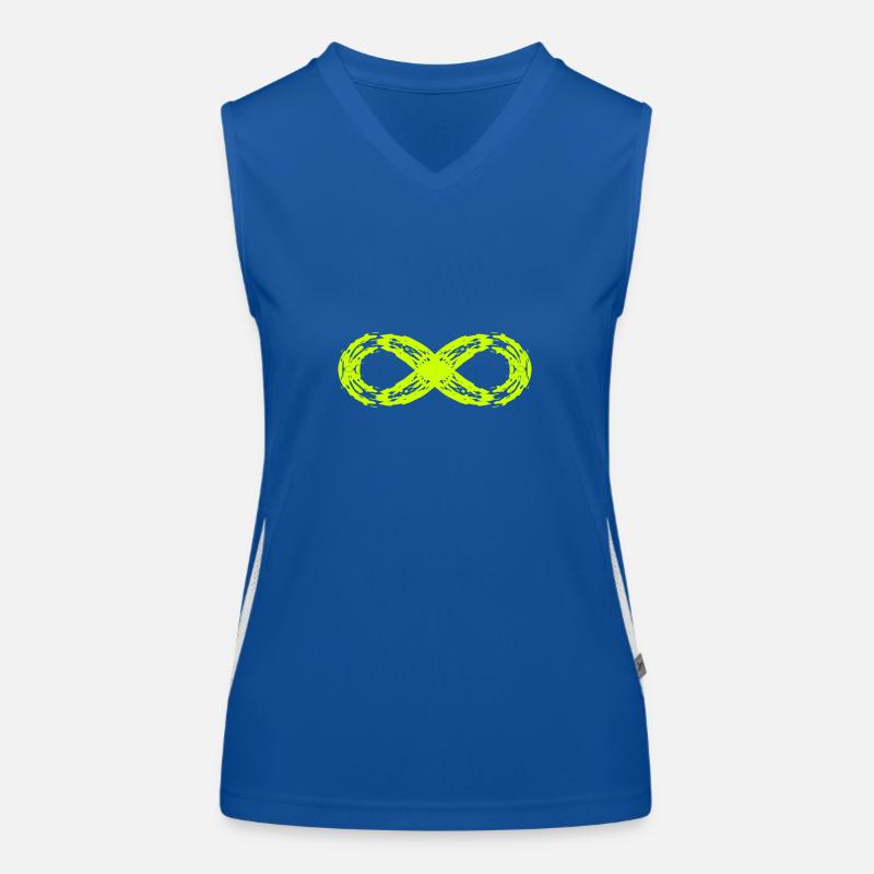 Unendlich Symbol Zeichen Symbol Funktionelles Kontrast-Tank Top für Frauen