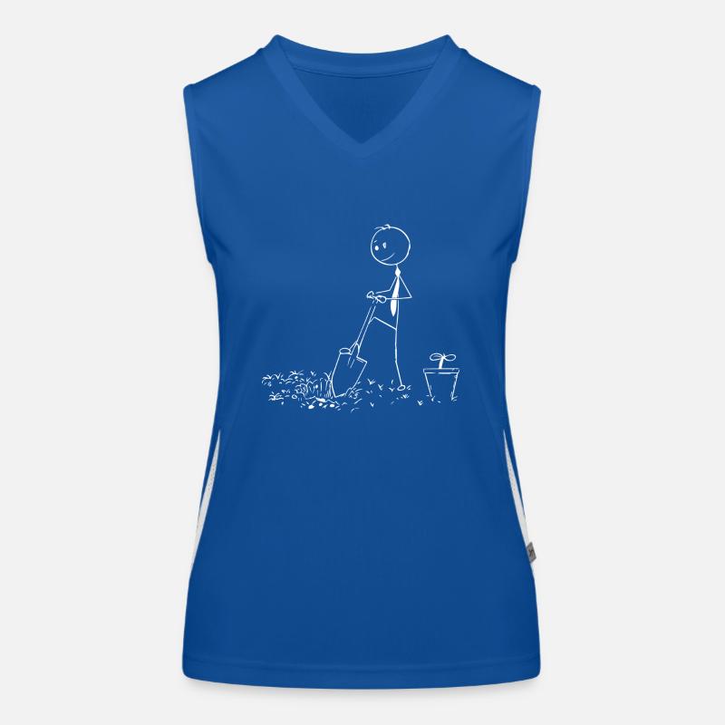 ogrodnictwo Funkcjonalna damska koszulka bez rękawów z kontrastowymi wstawkami