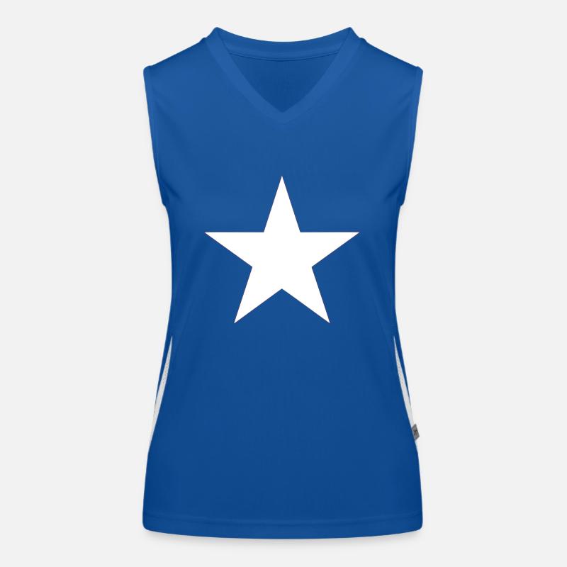 A white star Women's Functional Contrast Tank Top