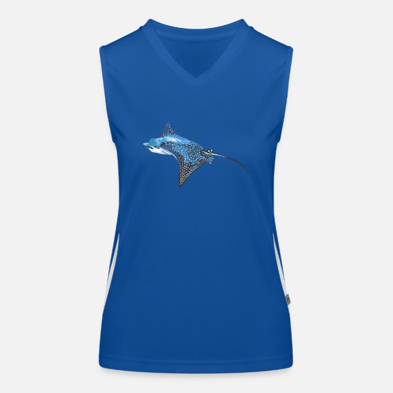 Rays, eagle rays, fish, sea creatures Women's Functional Contrast Tank Top