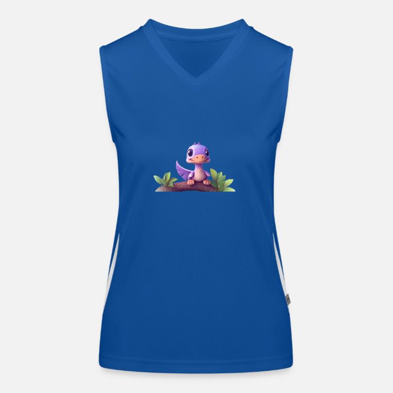 Tinysaurus Funktionelles Kontrast-Tank Top für Frauen