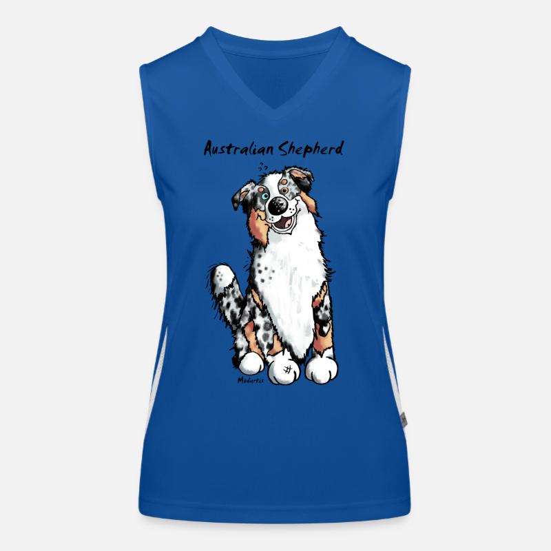 Berger australien – Aussie – Chien Débardeur respirant contrasté Femme
