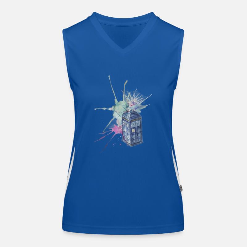 Tardis Funktionelles Kontrast-Tank Top für Frauen