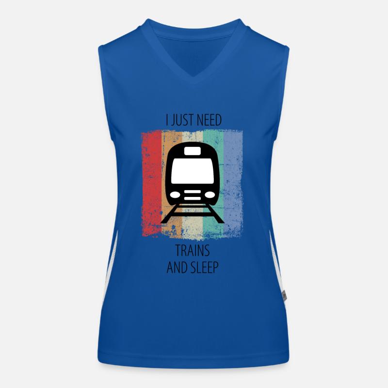 Train Railway Railroad Worker Trains Train Driver Women's Functional Contrast Tank Top