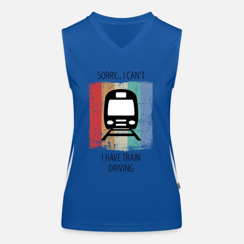 Train Railway Railroad Worker Trains Train Driver Women's Functional Contrast Tank Top