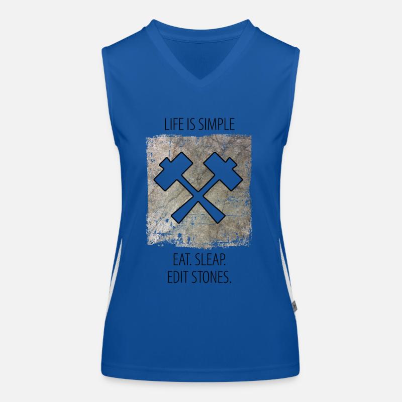 Steinmetz Steinbildhauer Spruch Funktionelles Kontrast-Tank Top für Frauen