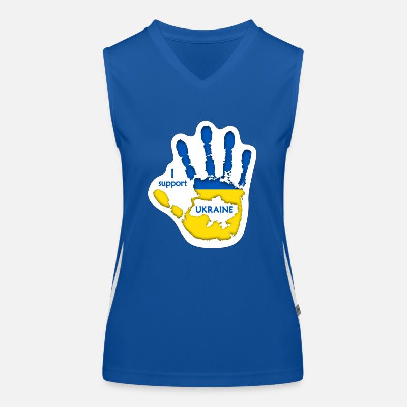 Print I Support ukraine Women's Functional Contrast Tank Top