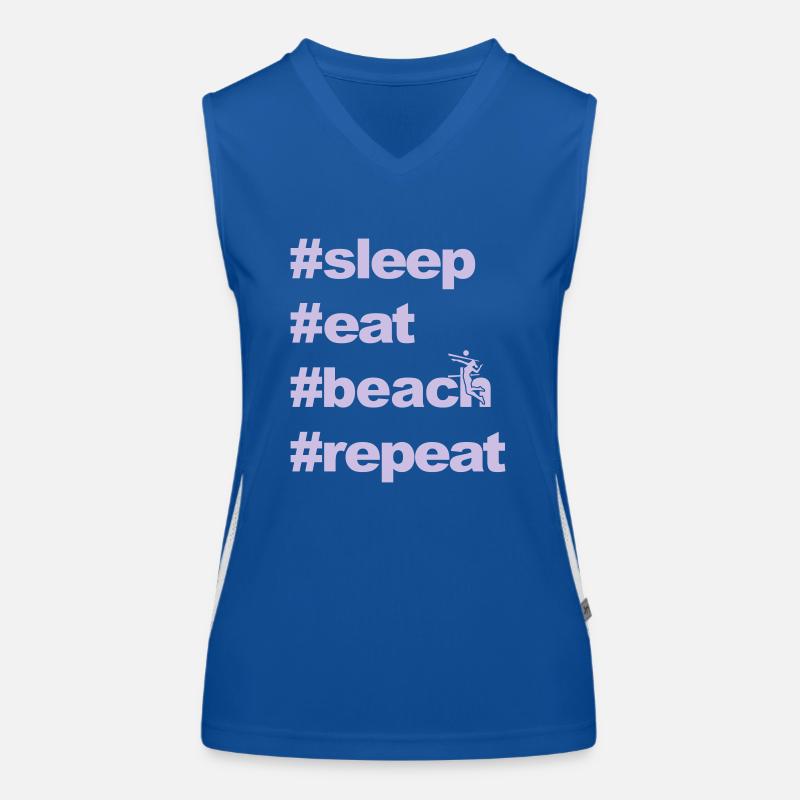 sleep eat beach repeat x x Funktionelles Kontrast-Tank Top für Frauen