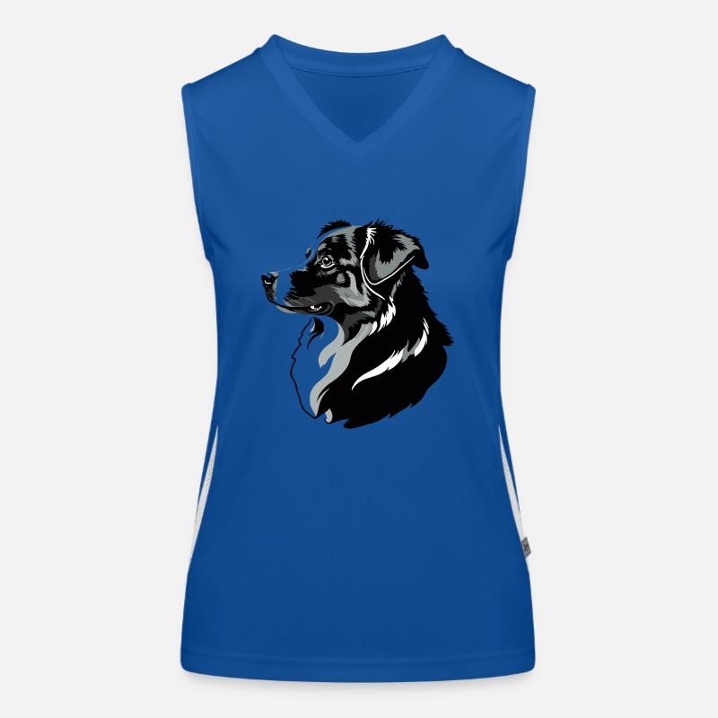 Border Collie - Conception de chien de compagnie Débardeur respirant contrasté Femme