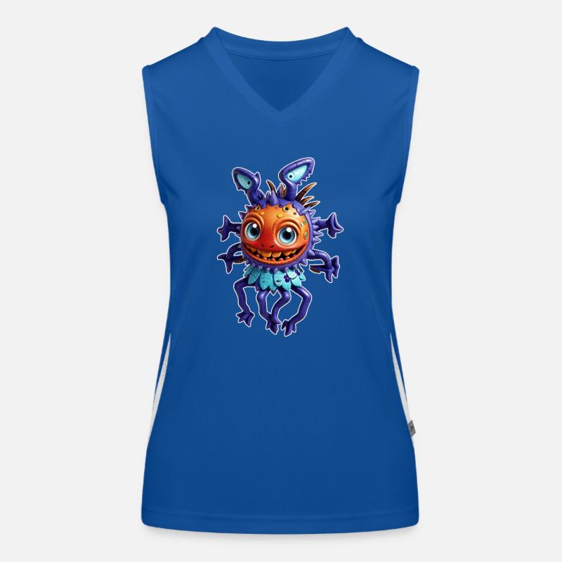 Lila Alien-Fliege Funktionelles Kontrast-Tank Top für Frauen