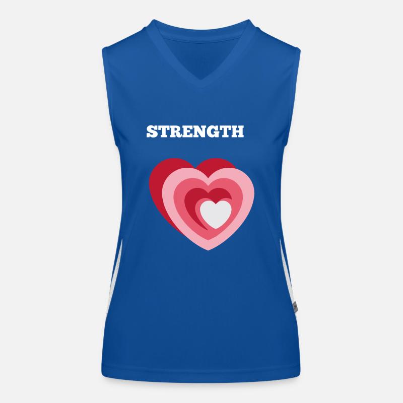 Strength tee - Women's Functional Contrast Tank Top - royal/white