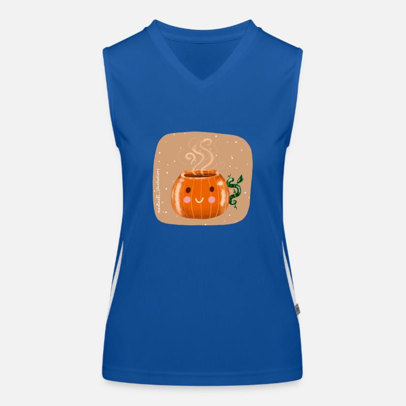 Tasse de citrouille Débardeur respirant contrasté Femme