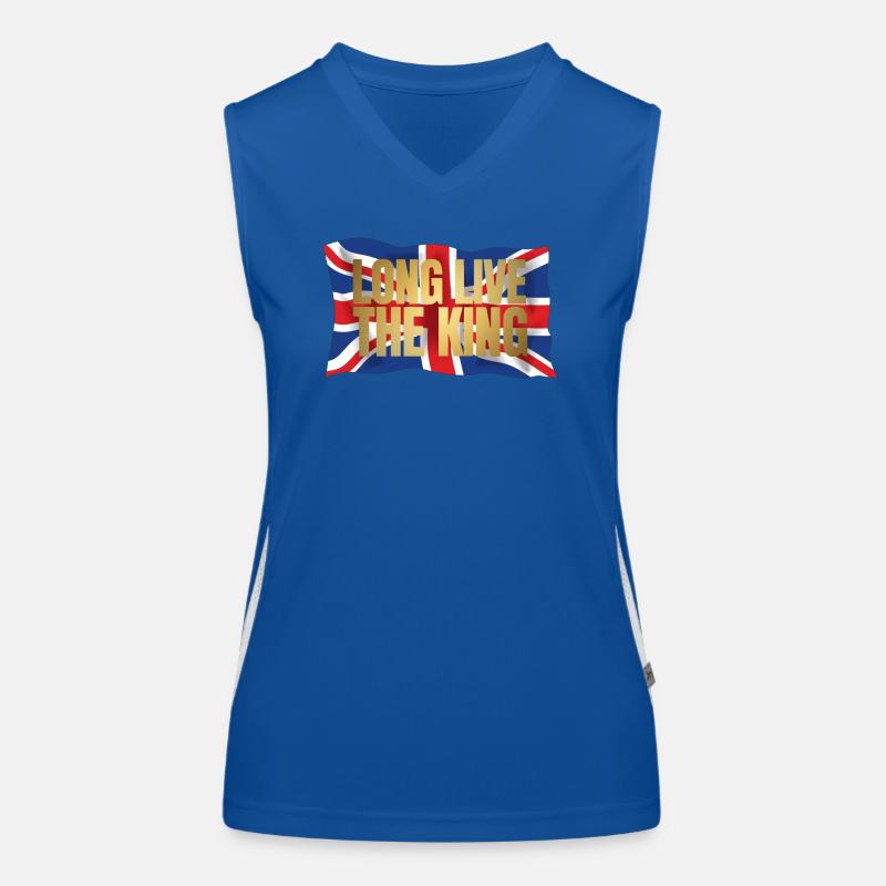 British King Coronation Charles England Flag Women's Functional Contrast Tank Top