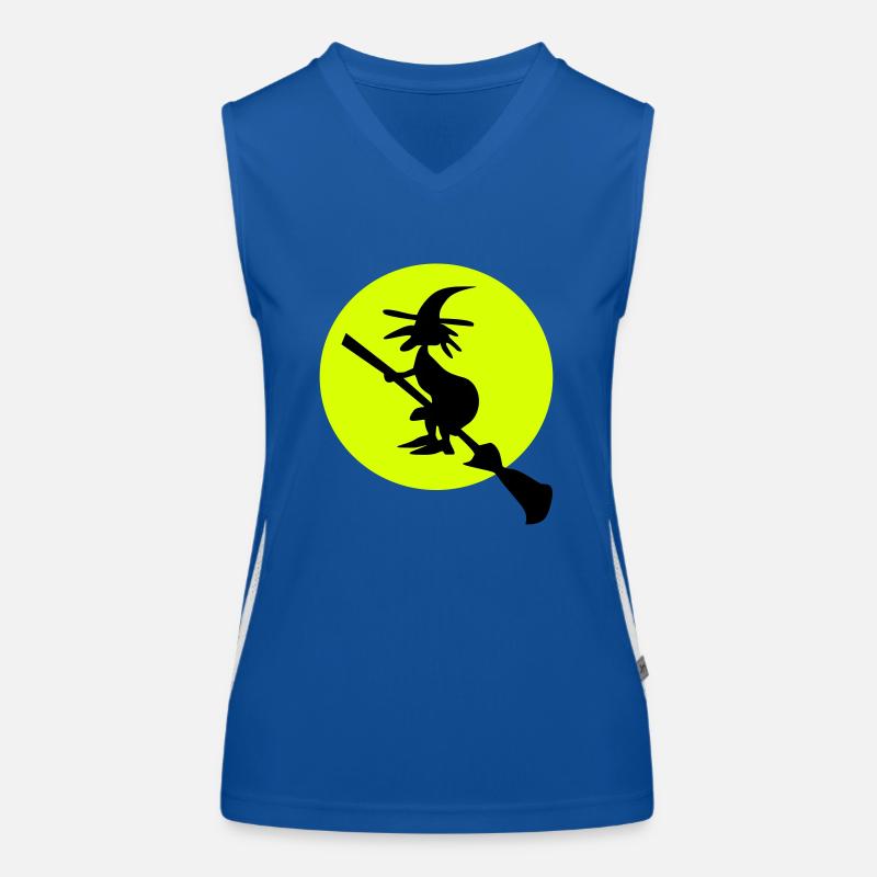 witch and full moon Débardeur respirant contrasté Femme