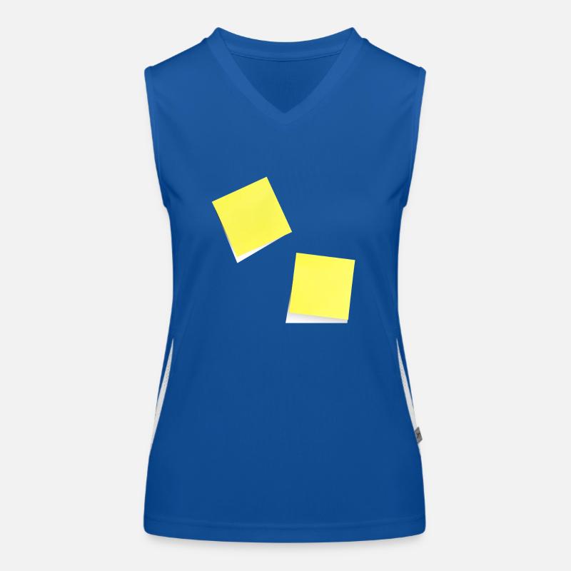 gelber Notizzettel , Klebezettel , sticky note Funktionelles Kontrast-Tank Top für Frauen