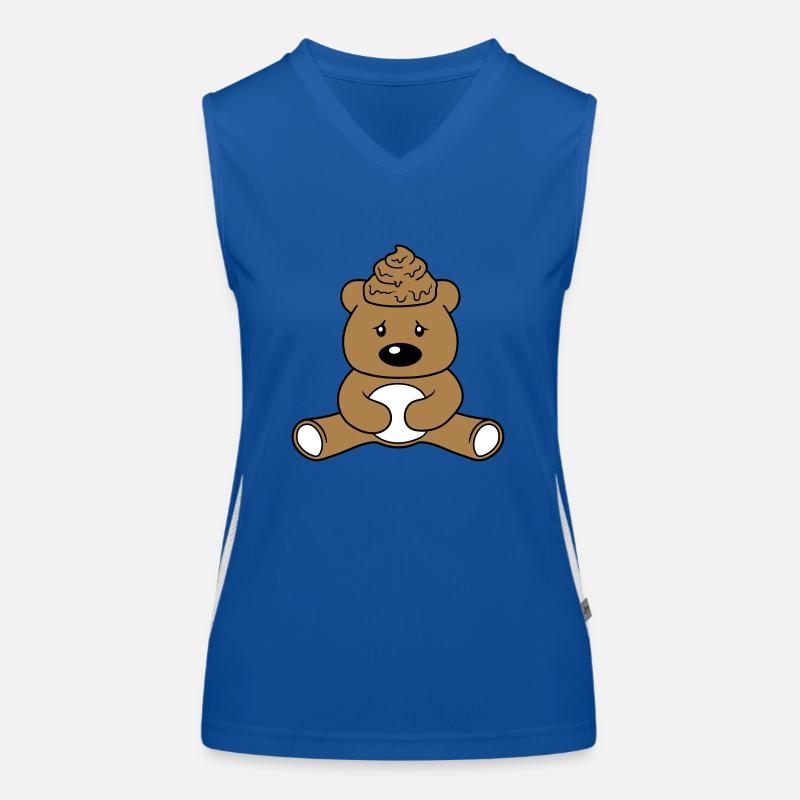 Merde, caca, tête, caca, tas, pile, ours en peluche Débardeur respirant contrasté Femme