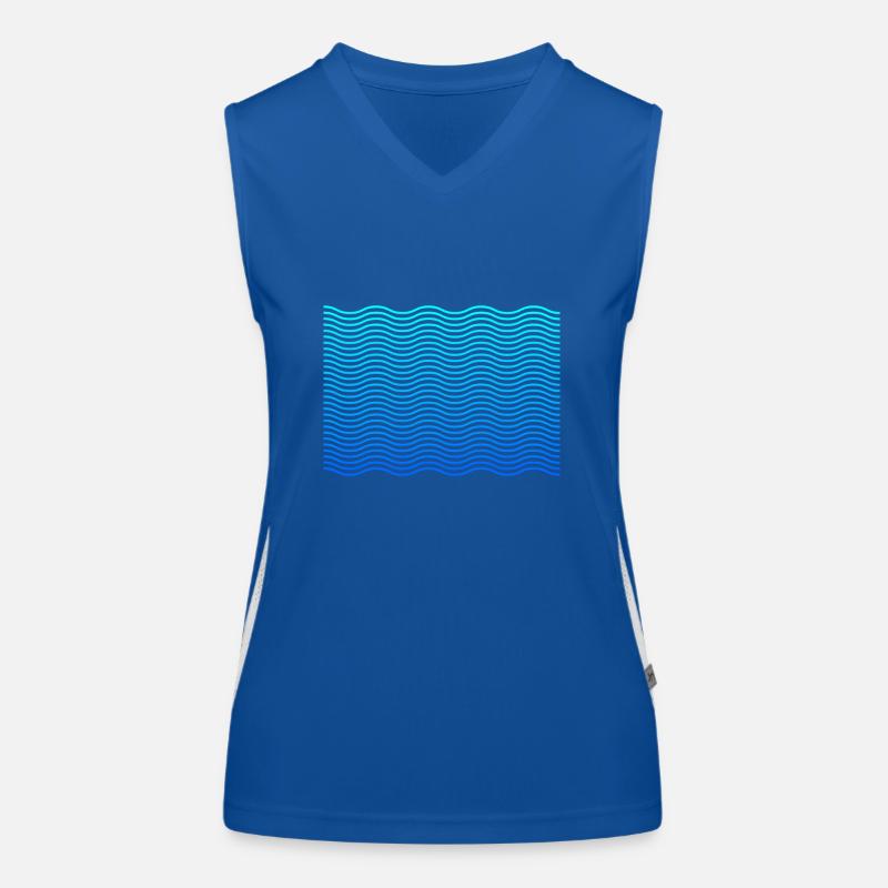Conception de vagues de vagues Débardeur respirant contrasté Femme